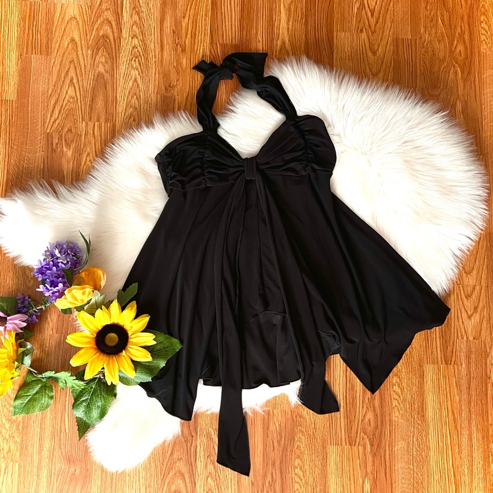 🦋Vintage Y2K Dark Fairy Whimsigoth Asymmetrical Top